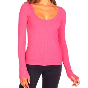 Michael Lauren Cerise Leonard Long Sleeve Women T Shirt Size Small NWOT
